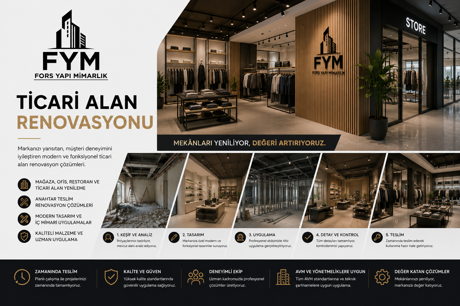 Ticari Alan Renovasyonu Nedir? İşletmenize Değer Katan Profesyonel Yenileme Rehberi